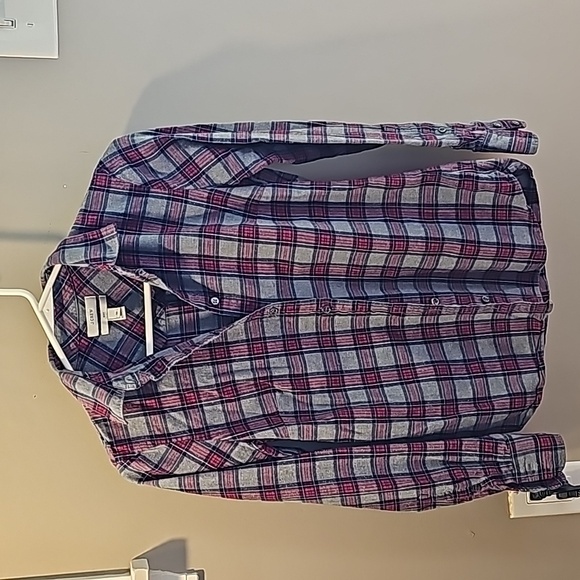 J Crew Boy Fit Flannel Button Up - Picture 3 of 4